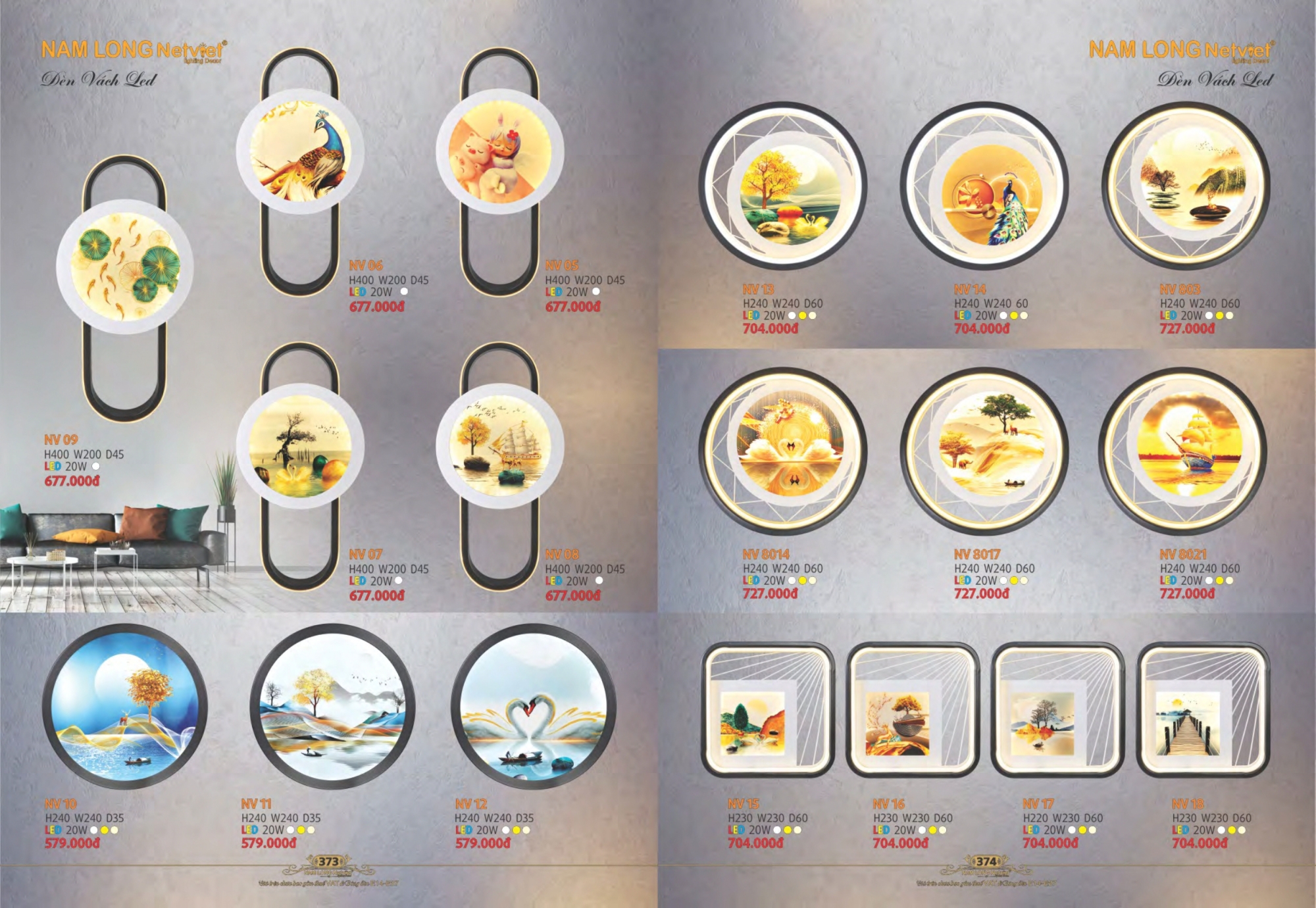 Bảng giá đèn trang trí Nam Long